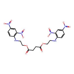Bis[2-(2,4-dinitroanilino)ethyl] butanedioate structure
