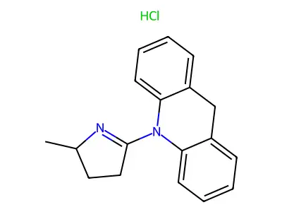 10-(2-(5-Methyl-1-pyrrolinyl))acridan HCl structure