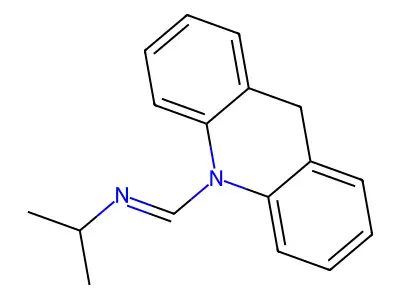 10-(Isopropyliminomethyl)acridan structure