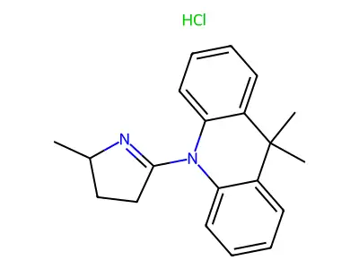 9,9-Dimethyl-10-(5-methyl-1-pyrrolin-2-yl)acridan hydrochloride structure