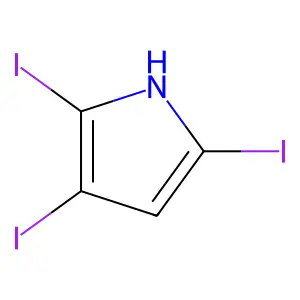2,3,5-triiodo-1H-pyrrole structure