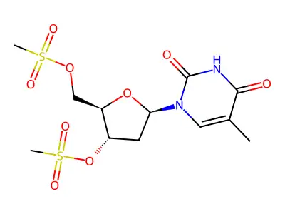 3',5'-DI-O-MESYLTHYMIDINE structure