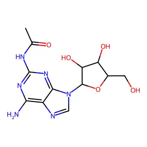 2-(Acetylamino)adenosine structure