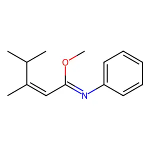 Methyl (1Z,2Z)-3,4-dimethyl-N-phenyl-2-pentenimidoate structure