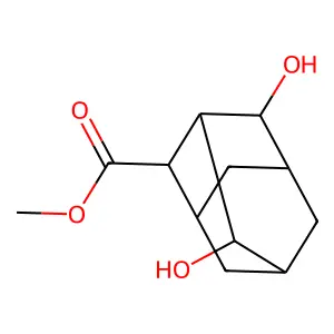Tricyclo[3.3.1.1(3,7)]decane-2-carboxylic acid, 4,10-dihydroxy-, methyl ester structure