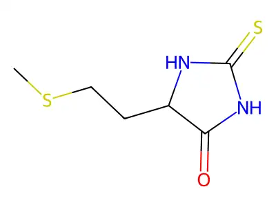 4-Imidazolidinone, 5-[2-(methylthio)ethyl]-2-thioxo- structure