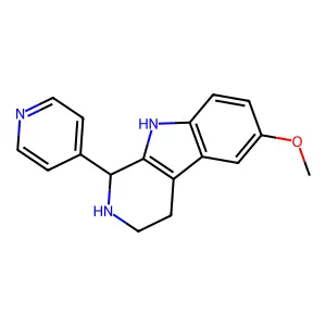 9H-Pyrido(3,4-b)indole, 1,2,3,4-tetrahydro-6-methoxy-1-(4-pyridyl)- structure