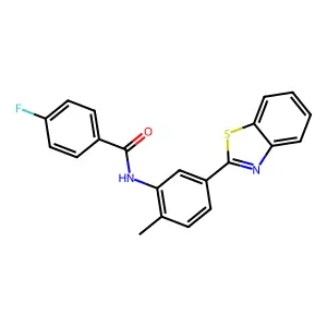 N-[5-(1,3-benzothiazol-2-yl)-2-methylphenyl]-4-fluorobenzamide structure