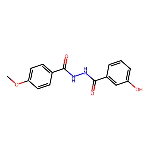 3-hydroxy-N'-(4-methoxybenzoyl)benzohydrazide structure