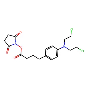 2,5-Pyrrolidinedione, 1-(4-(4-(bis(2-chloroethyl)amino)phenyl)-1-oxobutoxy)- structure