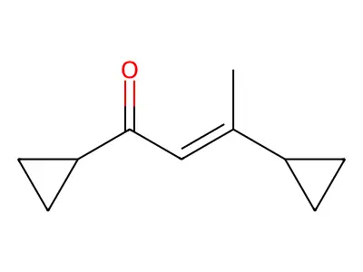 (E)-1,3-dicyclopropylbut-2-en-1-one structure