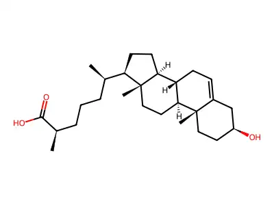 3beta-Hydroxy-5-cholestenoic acid structure