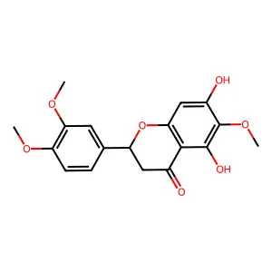 2,3-dihydro-5,7-dihydroxy-6-methoxy-2-4h-1-benzopyran-4-one structure