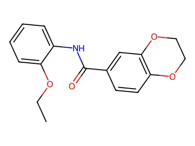 N-(2-ethoxyphenyl)-2,3-dihydro-1,4-benzodioxine-6-carboxamide structure