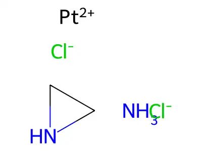Platinum(2+) chloride--aziridine--ammonia (1/2/1/1) structure
