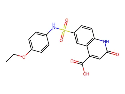 6-[(4-Ethoxyphenyl)sulfamoyl]-2-hydroxyquinoline-4-carboxylic acid structure