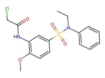 2-Chloro-N-[5-(ethyl-phenyl-sulfamoyl)-2-methoxy-phenyl]-acetamide structure