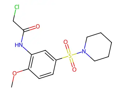 2-chloro-N-[2-methoxy-5-(piperidine-1-sulfonyl)phenyl]acetamide structure