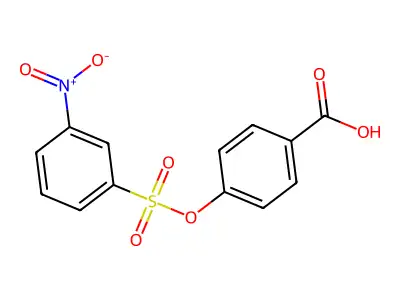 4-[(3-Nitrobenzenesulfonyl)oxy]benzoic acid structure