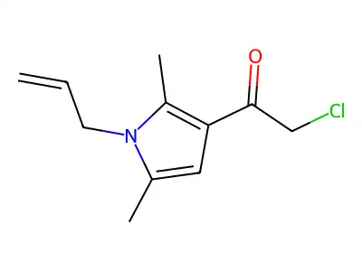 2-chloro-1-[2,5-dimethyl-1-(prop-2-en-1-yl)-1H-pyrrol-3-yl]ethan-1-one structure