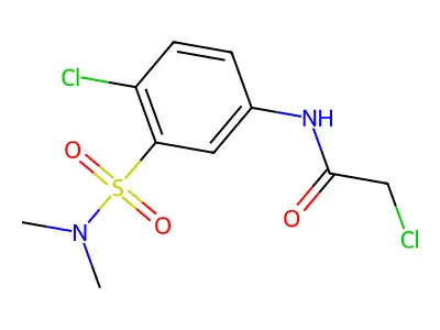 2-chloro-N-[4-chloro-3-(dimethylsulfamoyl)phenyl]acetamide structure