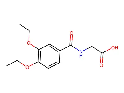 2-[(3,4-Diethoxyphenyl)formamido]acetic acid structure