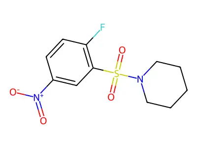 1-(2-Fluoro-5-nitrophenyl)sulfonylpiperidine structure