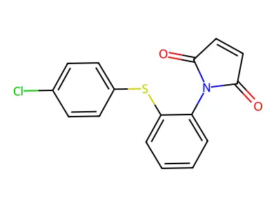 1-[2-(4-Chloro-phenylsulfanyl)-phenyl]-pyrrole-2,5-dione structure