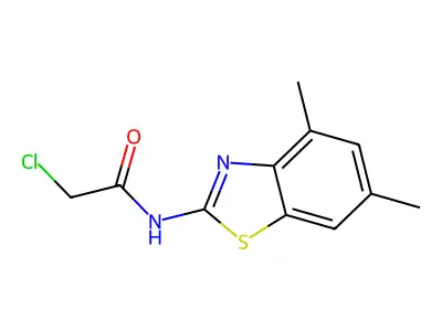 2-chloro-N-(4,6-dimethyl-1,3-benzothiazol-2-yl)acetamide structure