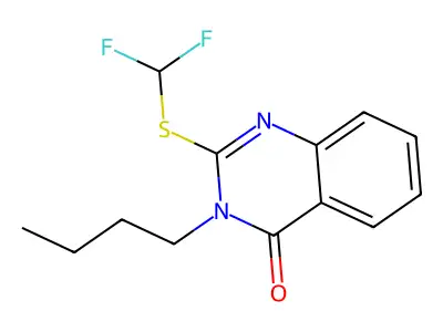 3-Butyl-2-[(difluoromethyl)sulfanyl]-3,4-dihydroquinazolin-4-one structure