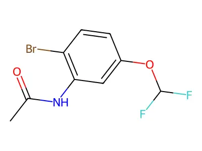 N-[2-bromo-5-(difluoromethoxy)phenyl]acetamide structure