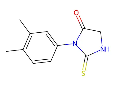 1-(3,4-dimethylphenyl)-2-sulfanyl-4,5-dihydro-1H-imidazol-5-one structure