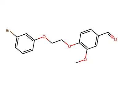4-(2-(3-Bromophenoxy)ethoxy)-3-methoxybenzaldehyde structure