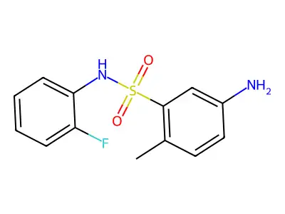 5-amino-N-(2-fluorophenyl)-2-methylbenzene-1-sulfonamide structure