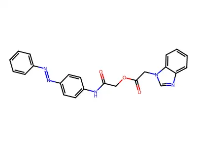 (4-phenyldiazenylphenyl)carbamoylmethyl 2-benzoimidazol-1-ylacetate structure