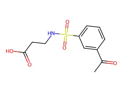 3-(3-Acetylbenzenesulfonamido)propanoic acid structure