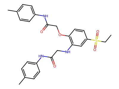 2-[[5-(Ethylsulfonyl)-2-[2-[(4-methylphenyl)amino]-2-oxoethoxy]phenyl]amino]-N-(4-methylphenyl)acetamide structure