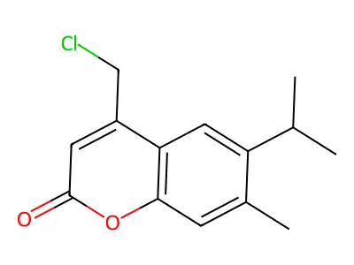 4-Chloromethyl-6-isopropyl-7-methyl-chromen-2-one structure