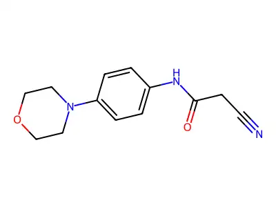 2-cyano-N-(4-(morpholin-4-yl)phenyl)acetamide structure