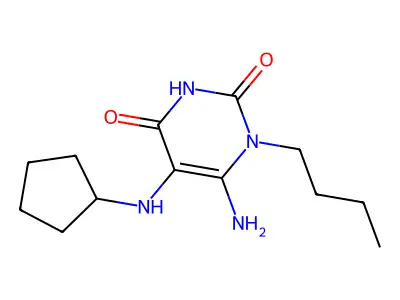 6-Amino-1-Butyl-5-(Cyclopentylamino)pyrimidine-2,4(1h,3h)-Dione structure