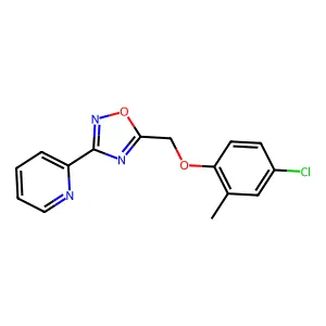 5-[(4-Chloro-2-methylphenoxy)methyl]-3-pyridin-2-yl-1,2,4-oxadiazole structure