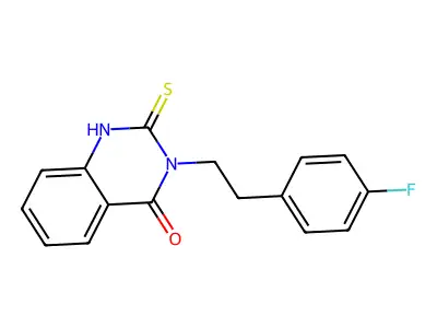 3-[2-(4-Fluorophenyl)ethyl]-2-sulfanyl-3,4-dihydroquinazolin-4-one structure