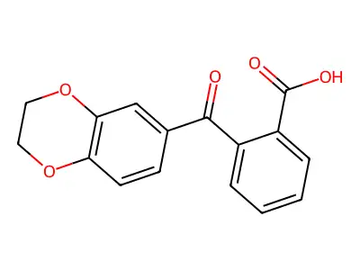 2-(2,3-Dihydro-1,4-benzodioxine-6-carbonyl)benzoic acid structure