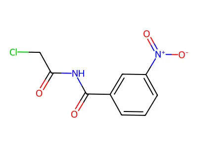 N-(2-chloroacetyl)-3-nitrobenzamide structure