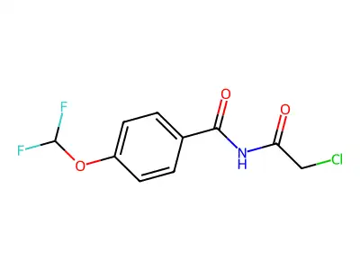 N-(2-chloroacetyl)-4-(difluoromethoxy)benzamide structure