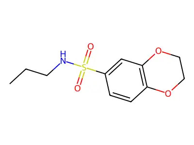 N-propyl-2,3-dihydro-1,4-benzodioxine-6-sulfonamide structure