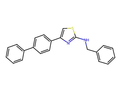 N-benzyl-4-(4-phenylphenyl)-1,3-thiazol-2-amine structure
