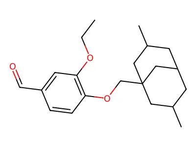 4-({3,7-Dimethylbicyclo[3.3.1]nonan-1-YL}methoxy)-3-ethoxybenzaldehyde structure