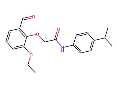 2-(2-ethoxy-6-formylphenoxy)-N-(4-propan-2-ylphenyl)acetamide structure