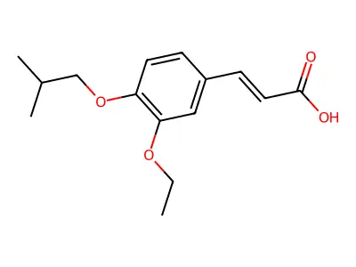 (2E)-3-[3-Ethoxy-4-(2-methylpropoxy)phenyl]prop-2-enoic acid structure